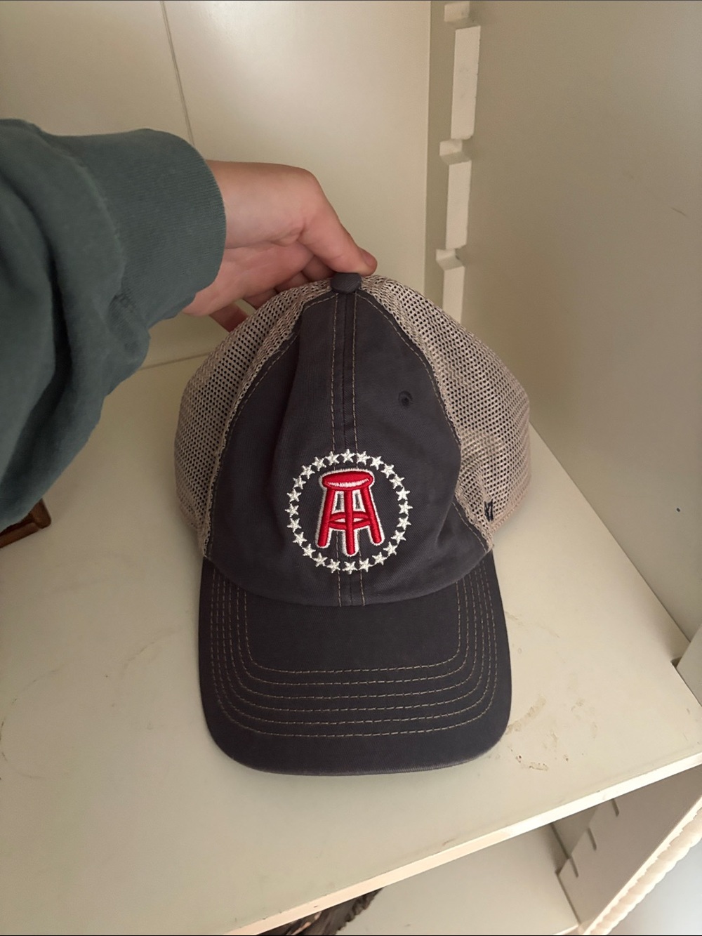 Barstool Sports Red Logo Navy Mesh Baseball Hat